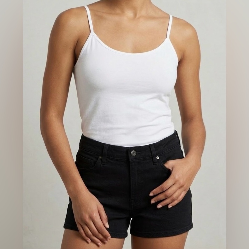 Terranova white stretchy spaghetti strap tank top, great condition, size Small